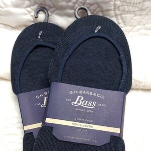 •🆕 Men's G.H. Bass & Co. No Show Casual Liner Socks, Quantity Of 6 Pairs